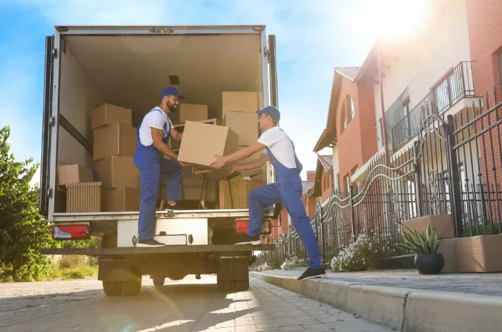movers unloading truck movers unloading truck